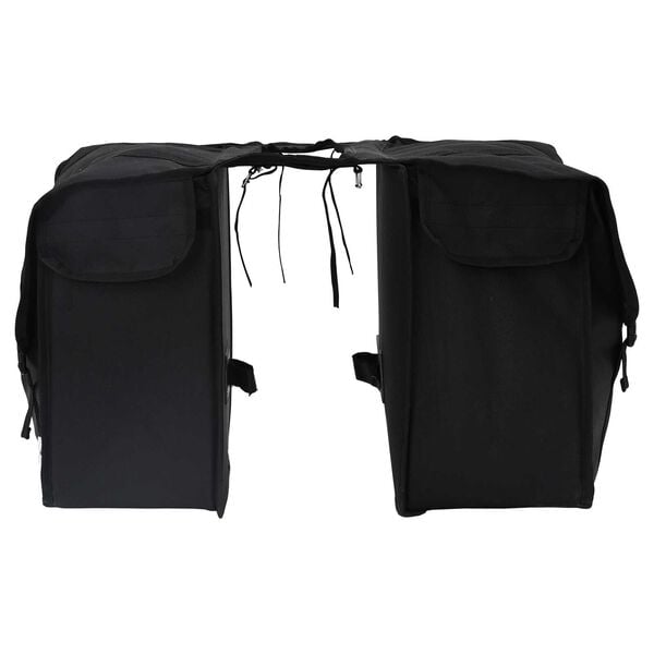 vidaXL Μαύρη Διπλή Τσάντα Ποδηλάτου 48 L