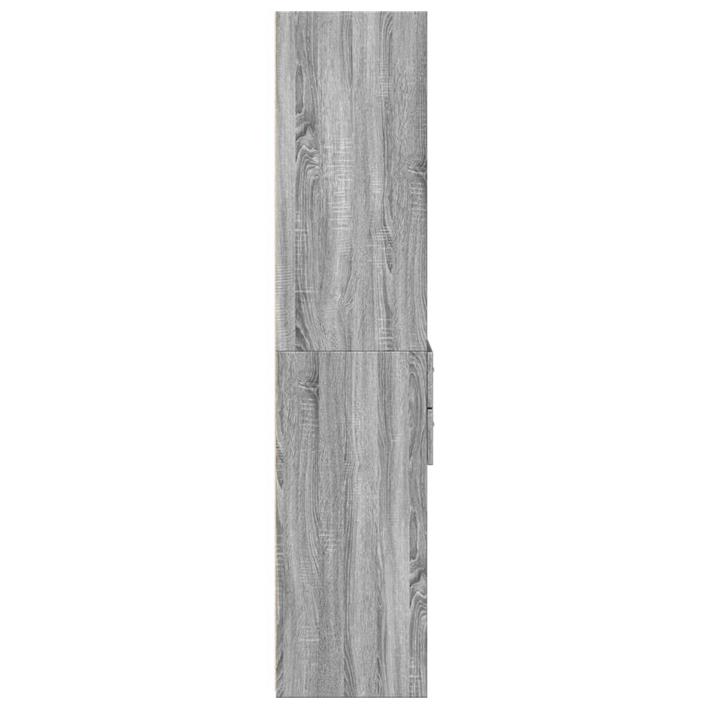 vidaXL Ντουλάπι Γκρι Sonoma 50x42,5x185 εκ. από Επεξεργασμένο Ξύλο