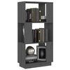 vidaXL Βιβλιοθήκη/Διαχωριστικό Χώρου Γκρι 51x25x101 εκ. Μασίφ Πεύκο