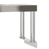 vidaXL Πάγκος Εργασίας Κουζίνας με Ράφι 110x55x120 εκ. Ανοξείδ. Ατσάλι