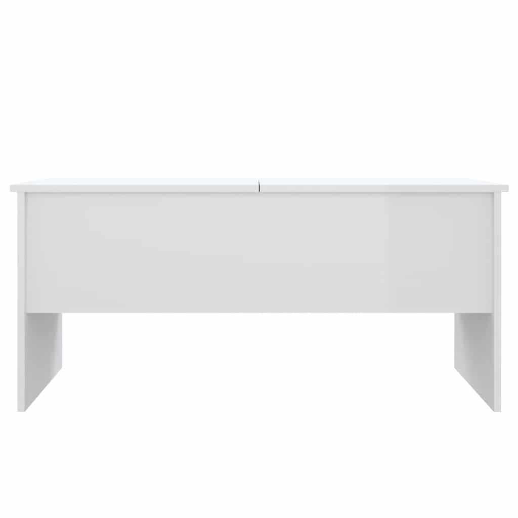 vidaXL Τραπεζάκι Σαλονιού Γυαλ. Λευκό 102x50,5x46,5 εκ. Επεξεργ. Ξύλο