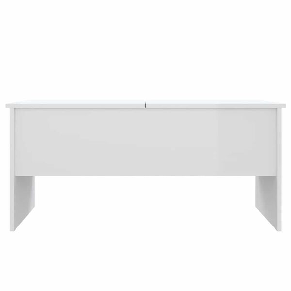 vidaXL Τραπεζάκι Σαλονιού Γυαλ. Λευκό 102x50,5x46,5 εκ. Επεξεργ. Ξύλο