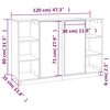 vidaXL Ντουλάπι Λευκό 120 x 35 x 80 εκ. από Μασίφ Ξύλο Πεύκου