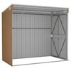 vidaXL Αποθήκη Κήπου Επιτοίχια Καφέ 118x194x178 εκ. από Γαλβ. Ατσάλι