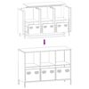vidaXL Ντουλάπι Μαύρο 101,5x39x73,5 εκ. από Χάλυβα Ψυχρής Έλασης