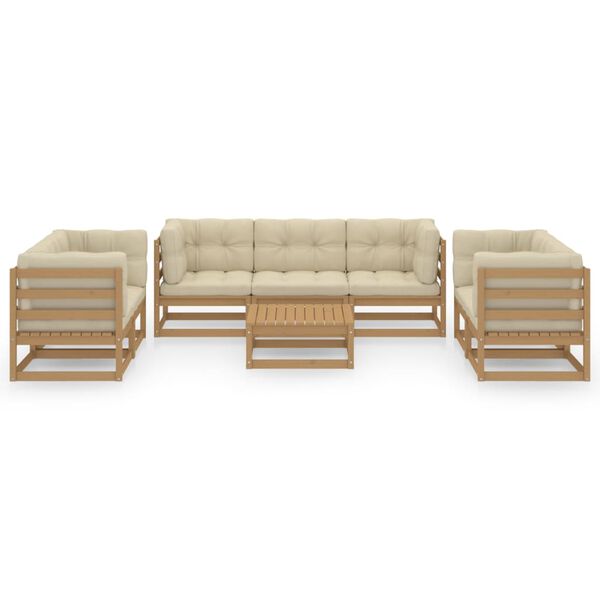 vidaXL &Sigma;&alpha;&lambda;ό&nu;&iota; &Kappa;ή&pi;&omicron;&upsilon; &Sigma;&epsilon;&tau; 8 &Tau;&epsilon;&mu;&alpha;&chi;ί&omega;&nu; &alpha;&pi;ό &Mu;&alpha;&sigma;ί&phi; &Xi;ύ&lambda;&omicron; &Pi;&epsilon;ύ&kappa;&omicron;&upsilon; & &Mu;&alpha;&xi;&iota;&lambda;ά&rho;&iota;&alpha;