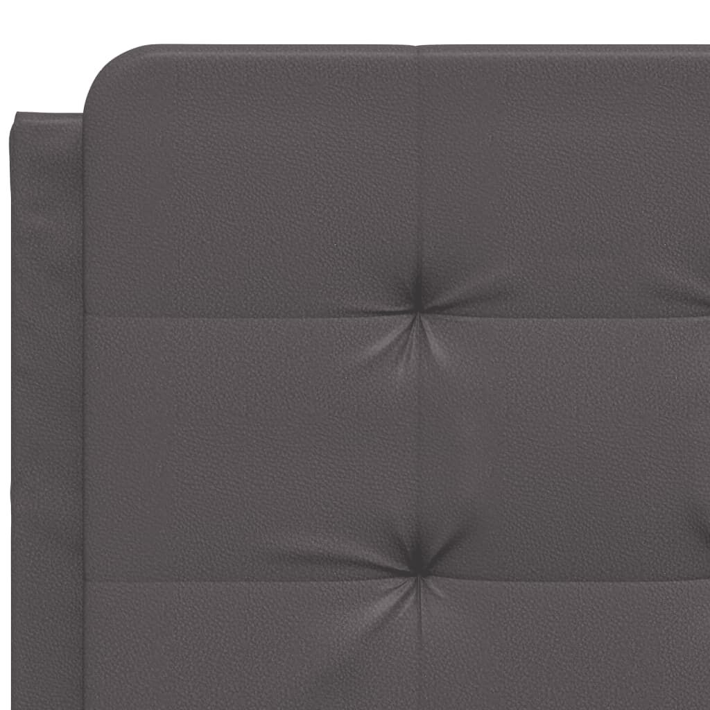 vidaXL Πλαίσιο Κρεβατιού με Κεφαλάρι Γκρι 140x200 εκ. Συνθετικό Δέρμα