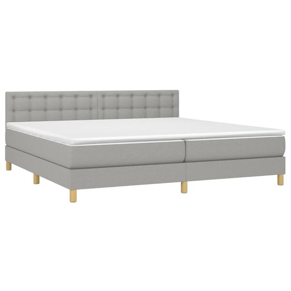 vidaXL &Kappa;&rho;&epsilon;&beta;ά&tau;&iota; Boxspring &mu;&epsilon; &Sigma;&tau;&rho;ώ&mu;&alpha; & LED &Alpha;&nu;.&Gamma;&kappa;&rho;&iota; 200x200&epsilon;&kappa;. &Upsilon;&phi;&alpha;&sigma;&mu;ά&tau;&iota;&nu;&omicron;