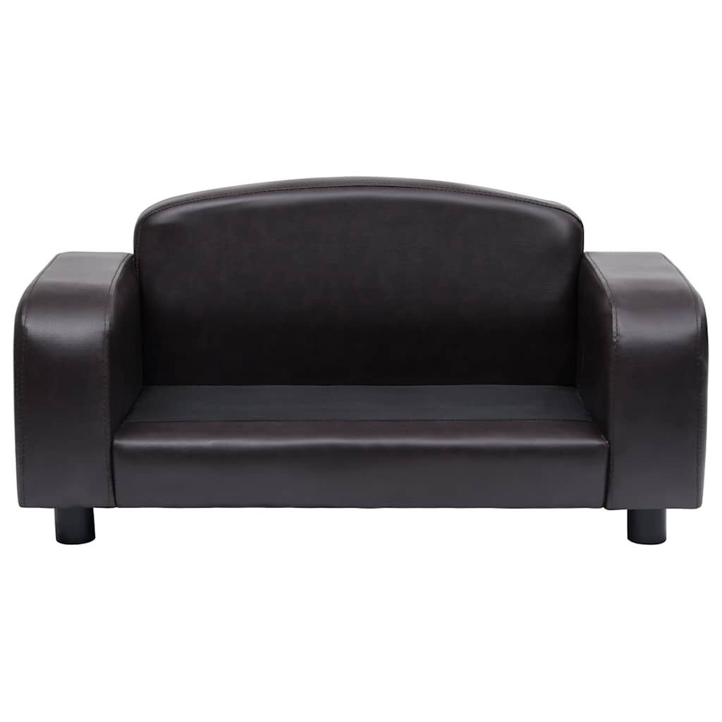 vidaXL Καναπές-Κρεβάτι Σκύλου Καφέ 80x50x40 εκ. από Συνθετικό Δέρμα