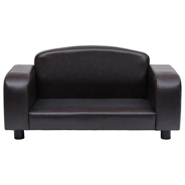 vidaXL Καναπές-Κρεβάτι Σκύλου Καφέ 80x50x40 εκ. από Συνθετικό Δέρμα