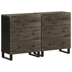vidaXL &Mu;&pi;&omicron;&upsilon;&phi;έ&delta;&epsilon;&sigmaf; 2 &tau;&epsilon;&mu;. &Mu;&alpha;ύ&rho;&omicron;&iota; 60x33x75 &epsilon;&kappa;. &alpha;&pi;ό &Mu;&alpha;&sigma;ί&phi; &Xi;ύ&lambda;&omicron; &Mu;ά&nu;&gamma;&kappa;&omicron;