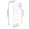 vidaXL Παπουτσοθήκη Γκρι Sonoma 30x35x105 εκ. από Επεξεργασμένο Ξύλο