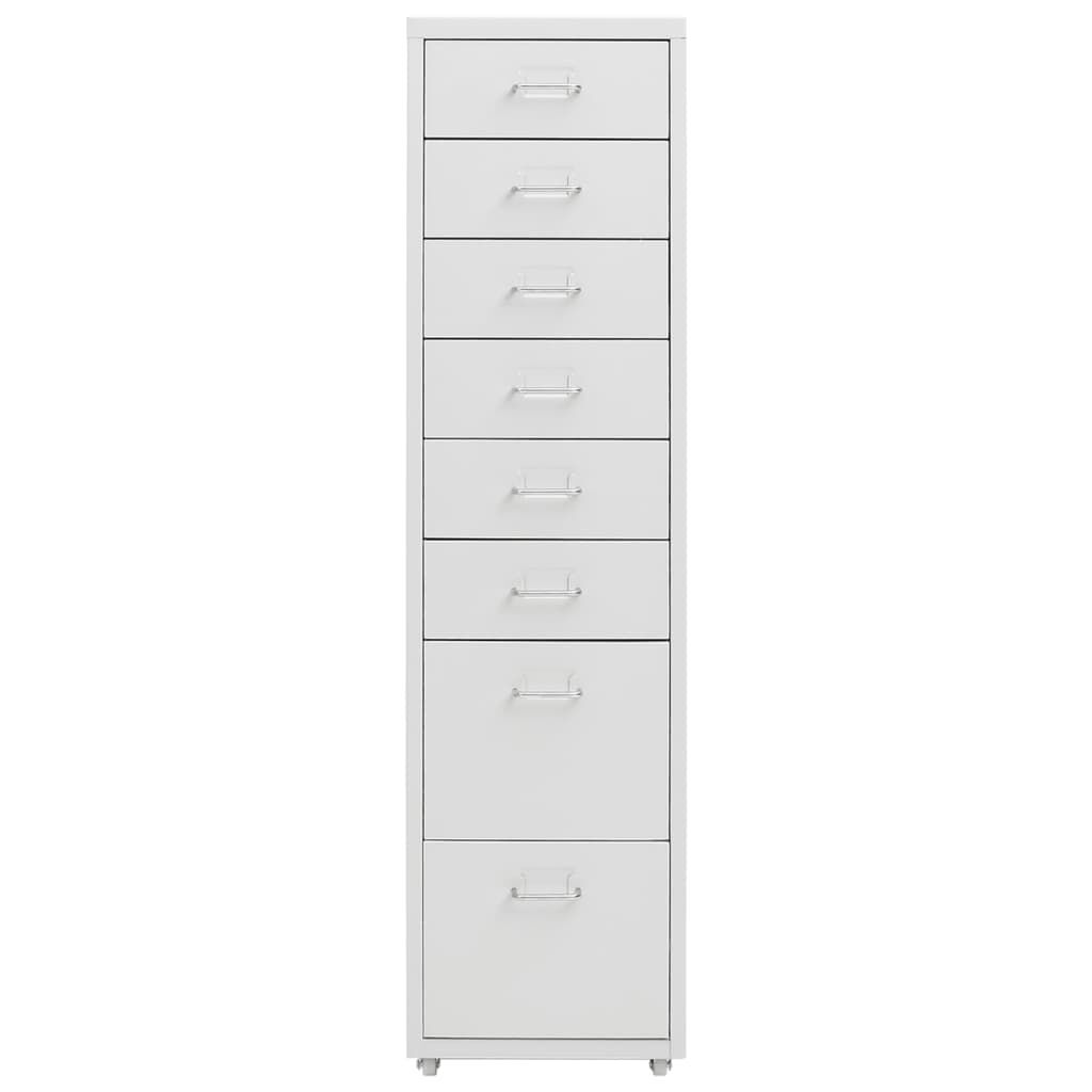 vidaXL Αρχειοθήκη Φορητή Γκρι 28 x 41 x 109 εκ. Μεταλλική
