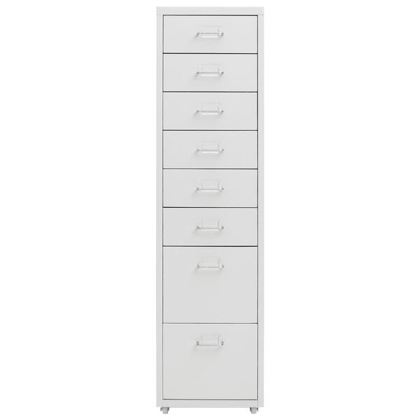 vidaXL Αρχειοθήκη Φορητή Γκρι 28 x 41 x 109 εκ. Μεταλλική