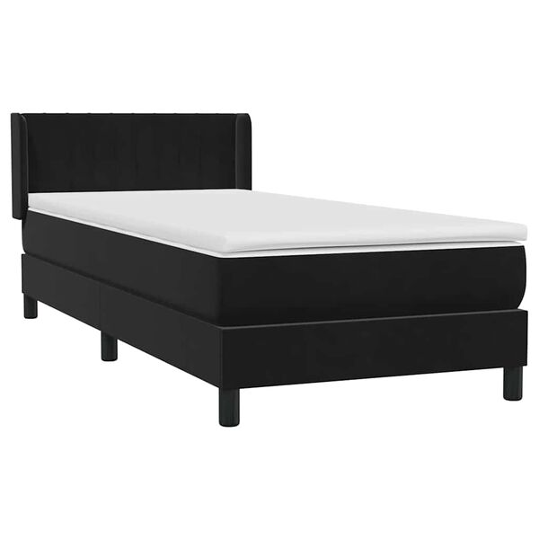 vidaXL &Kappa;&rho;&epsilon;&beta;ά&tau;&iota; Boxspring &mu;&epsilon; &Sigma;&tau;&rho;ώ&mu;&alpha; &Mu;&alpha;ύ&rho;&omicron; 90x210 &epsilon;&kappa;. &Beta;&epsilon;&lambda;&omicron;ύ&delta;&iota;&nu;&omicron;