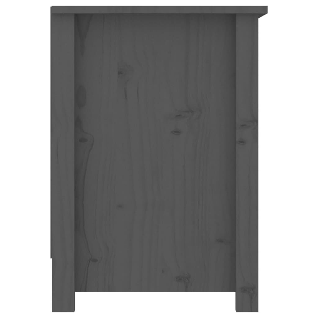 vidaXL Έπιπλο Τηλεόρασης Γκρι 103x36,5x52 εκ. από Μασίφ Ξύλο Πεύκου