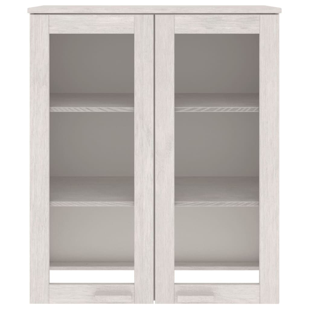 vidaXL Πάνω Μέρος Ντουλαπιού HAMAR Λευκό 85x35x100 εκ. Μασίφ Πεύκο