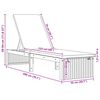 vidaXL Ξαπλώστρα με μαξιλάρι Καφέ 200 x 55 x 94εκ Μασίφ ξύλο ακακίας