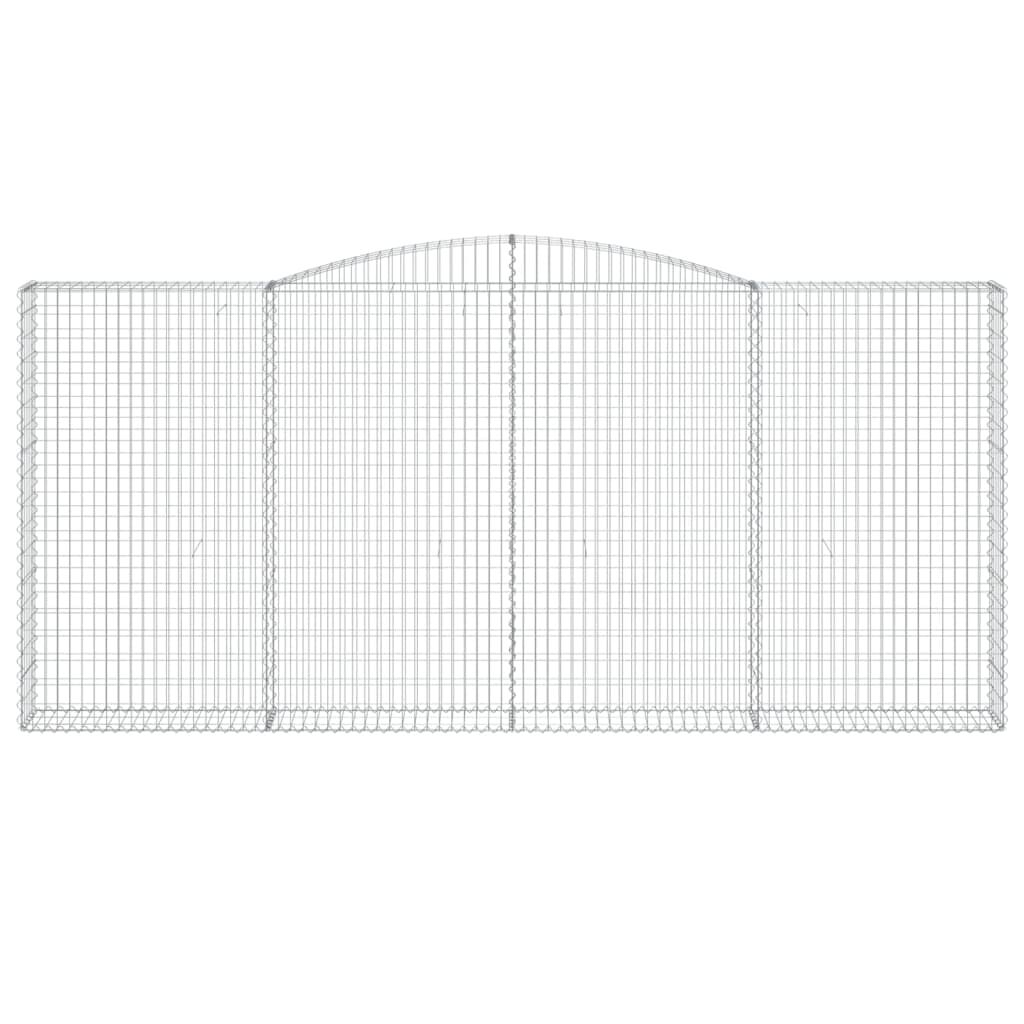 vidaXL Συρματοκιβώτια Τοξωτά 3 τεμ. 400x30x180/200 εκ. Γαλβαν. Ατσάλι