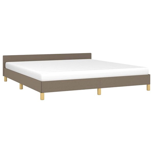 vidaXL Σκελετός Κρεβατιού Χωρίς Στρώμα Taupe 180x200 εκ. Υφασμάτινο