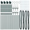 vidaXL Στύλος Περιφράξεων Άλλο 26 pcs Πράσινο 3.2 x 3.2 x 80 εκ Ατσάλι