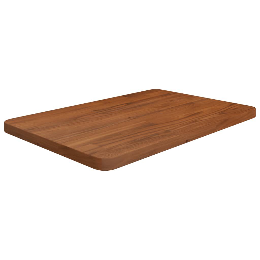 vidaXL Πάγκος Μπάνιου Σκ. Καφέ 60x40x2,5 εκ. Επεξ. Μασίφ Ξύλο