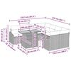 vidaXL Σέτ φαγητού για κήπο με μαξιλάρι Μπεζ και Γκρι 100 x 55 x 73 εκ