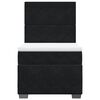 vidaXL Κρεβάτι Boxspring με Στρώμα Μαύρο 100x200 εκ. Βελούδινο
