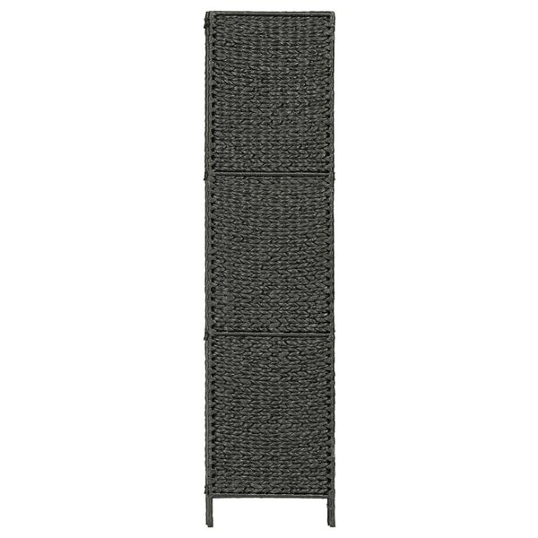 vidaXL Διαχωριστικό Δωματίου 3 Πάνελ Μαύρο 116x160 εκ. Υάκινθος Νερού