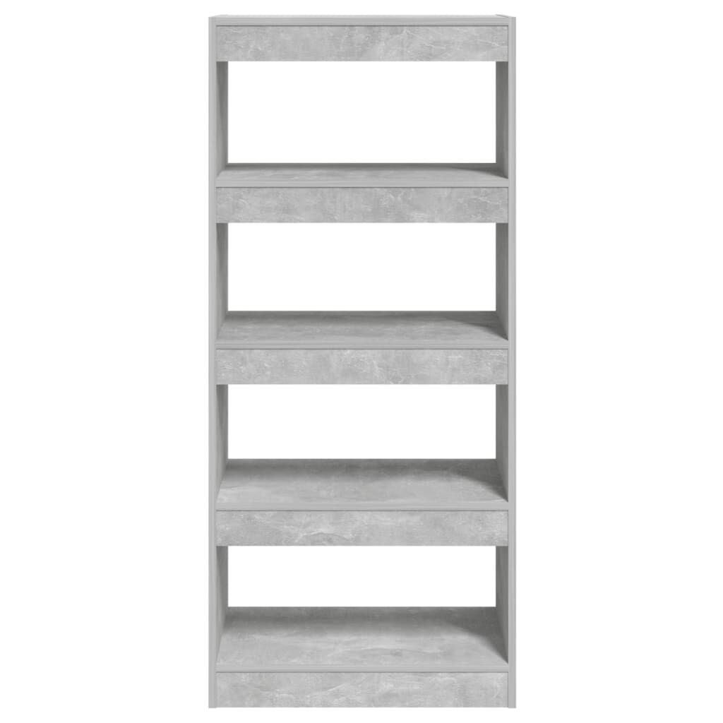 vidaXL Βιβλιοθήκη/Διαχωρ. Χώρου Γκρι Σκ. 60x30x135 εκ Επεξεργ. Ξύλο