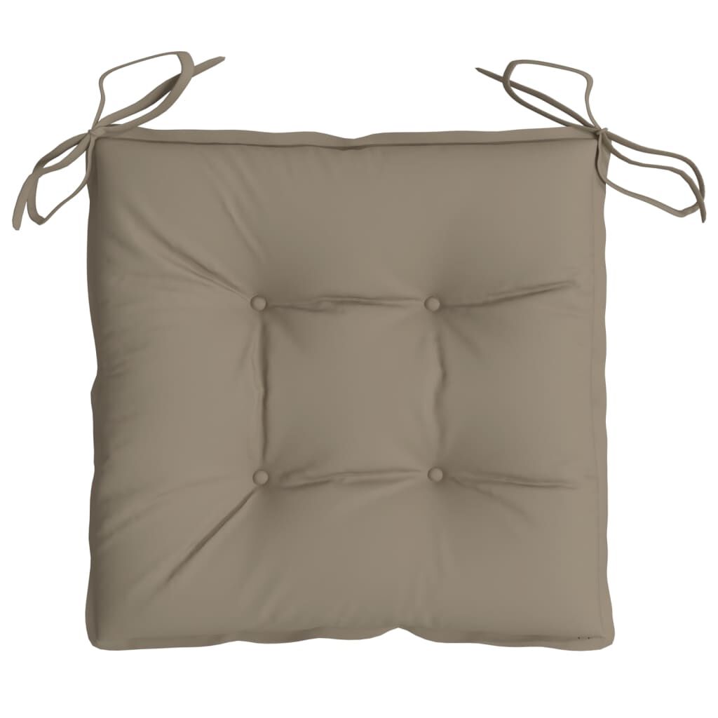 vidaXL Μαξιλάρια Καρέκλας Κήπου 6 τεμ. Taupe 40x40x7 εκ. Υφασμάτινα