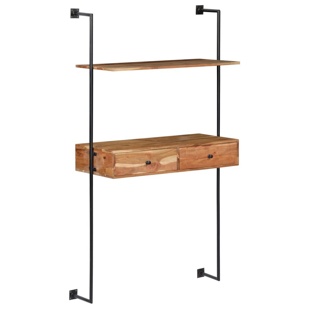 vidaXL Γραφείο Τοίχου 90 x 40 x 170 εκ. από Μασίφ Ξύλο Ακακίας