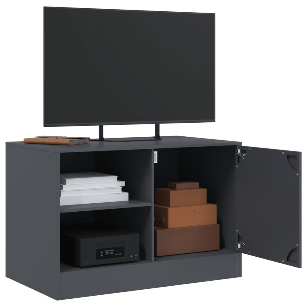 vidaXL Έπιπλο Τηλεόρασης Ανθρακί 67x39x44 εκ. από Χάλυβα
