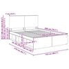 vidaXL Σκελετός Κρεβατιού Λευκό 150 x 200 cm Στερεά ξυλεία πεύκου