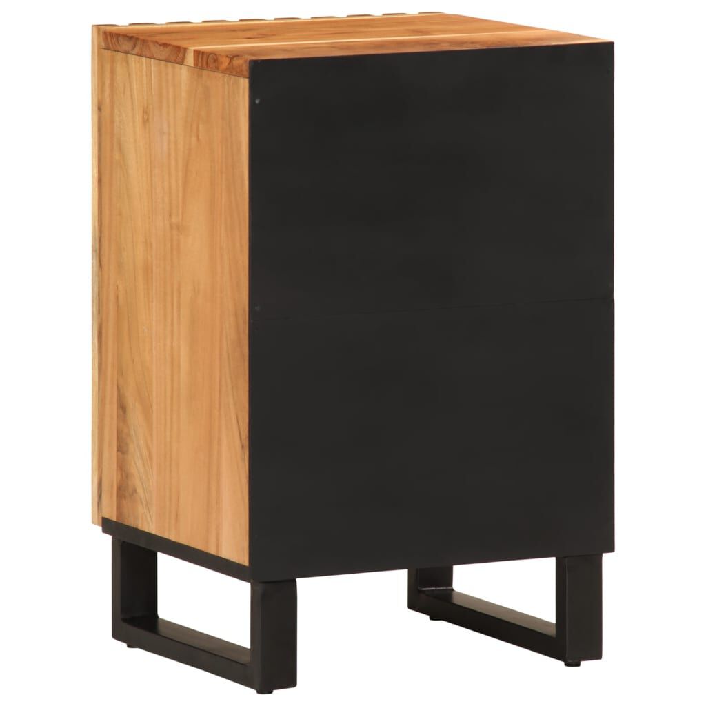 vidaXL Ντουλάπι Μπάνιου 38x34x58 εκ. από Μασίφ Ξύλο Ακακίας