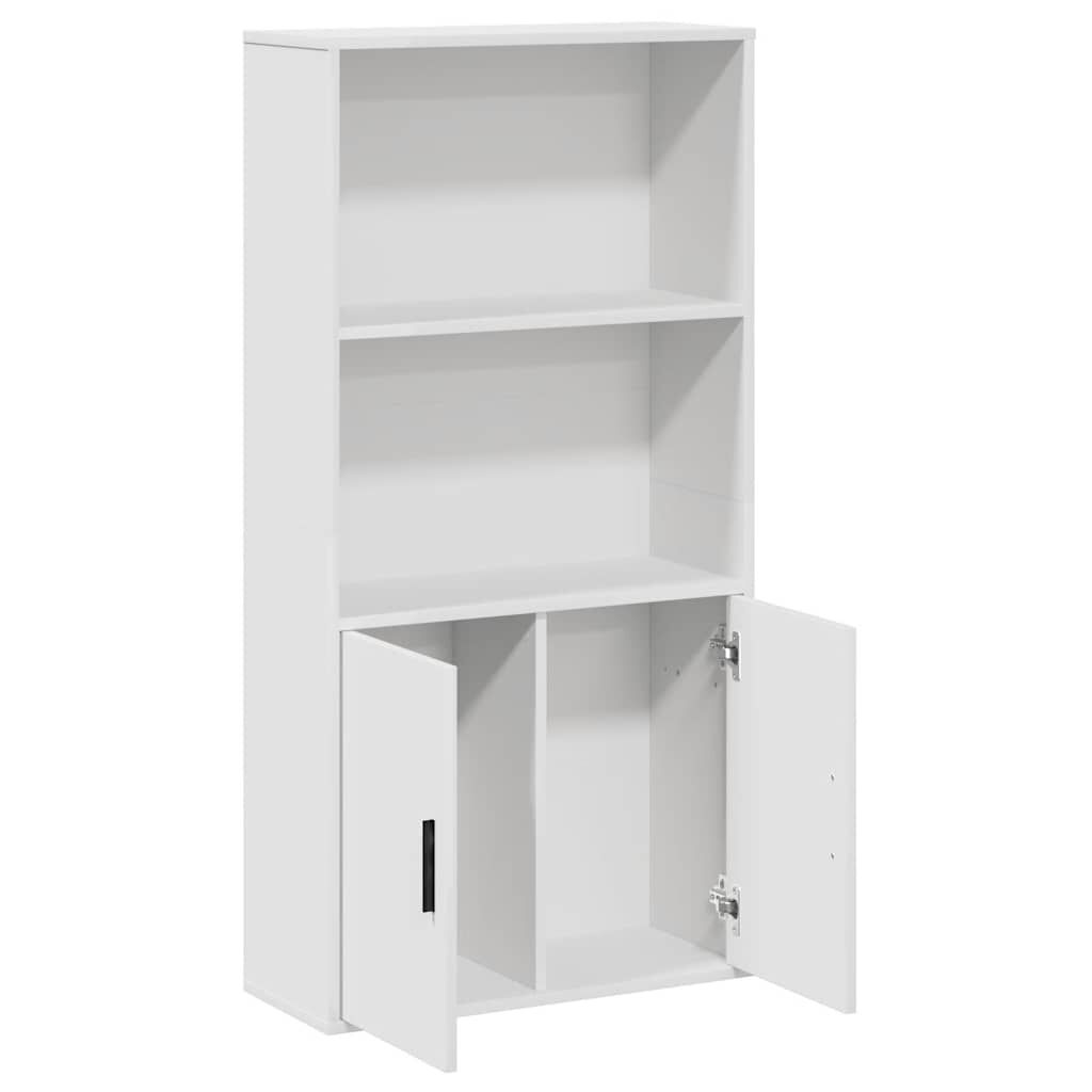 vidaXL Βιβλιοθήκη Λευκή 60x24x120 εκ. από Επεξεργασμένο Ξύλο