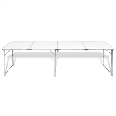 Τραπέζι Βαλίτσα Πτυσσόμενο Ρυθμιζόμενο Ύψος 240 x 60 cm Αλουμινίου