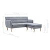 vidaXL Καναπές Γωνιακός Ανοιχτό Γκρι 171,5x138x81,5 εκ. Υφασμάτινος