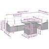 vidaXL Σετ Καναπέ Κήπου με αποθήκευση 7 pcs Μπεζ Πολυ ράταν