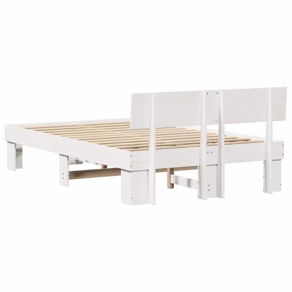 vidaXL Σκελετός Κρεβατιού Λευκό 120 x 200 cm Μασίφ ξύλο πεύκου