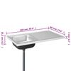 vidaXL Νεροχύτης + Ποδιά Σετ Ασημί 1000x600x155 χιλ. Ανοξείδωτο Ατσάλι