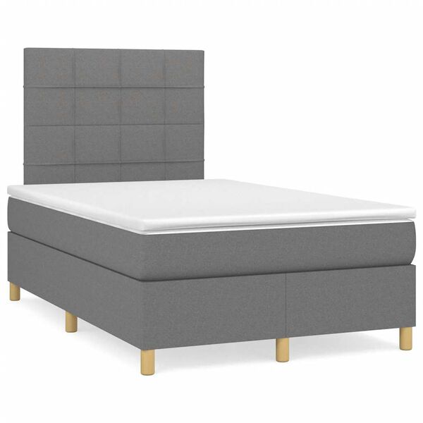 vidaXL &Kappa;&rho;&epsilon;&beta;ά&tau;&iota; Boxspring &mu;&epsilon; &Sigma;&tau;&rho;ώ&mu;&alpha; & LED &Sigma;&kappa;.&Gamma;&kappa;&rho;&iota; 120x190&epsilon;&kappa;. &Upsilon;&phi;&alpha;&sigma;&mu;ά&tau;&iota;&nu;&omicron;