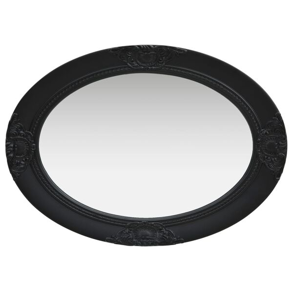 vidaXL Καθρέφτης Τοίχου με Μπαρόκ Στιλ Μαύρος 50 x 70 εκ.