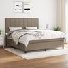 vidaXL &Kappa;&rho;&epsilon;&beta;ά&tau;&iota; Boxspring &mu;&epsilon; &Sigma;&tau;&rho;ώ&mu;&alpha; Taupe 160x200 &epsilon;&kappa;. &Upsilon;&phi;&alpha;&sigma;&mu;ά&tau;&iota;&nu;&omicron;
