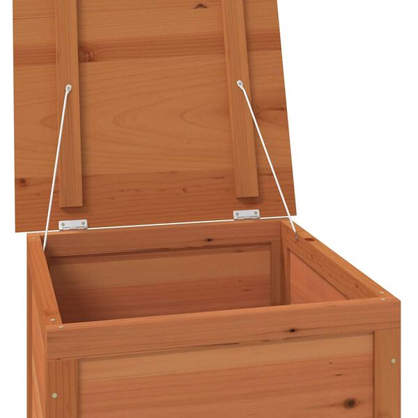 vidaXL Κουτί Μαξιλαριών Εξ. Χώρου Καφέ 50x50x56 εκ. Μασίφ Ξύλο Ελάτης
