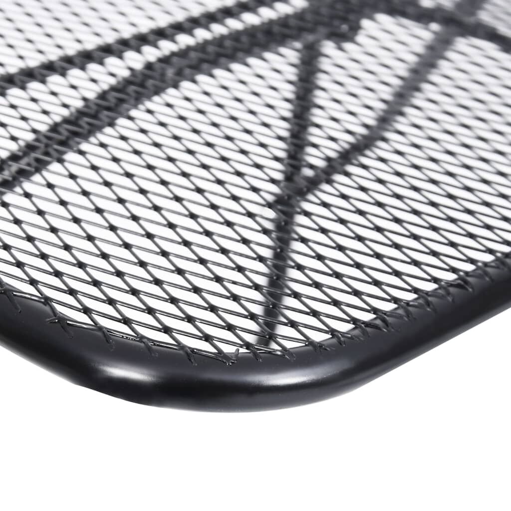 vidaXL Τραπέζι Μπαλκονιού Μαύρο 60 x 40 εκ. Ατσάλινο