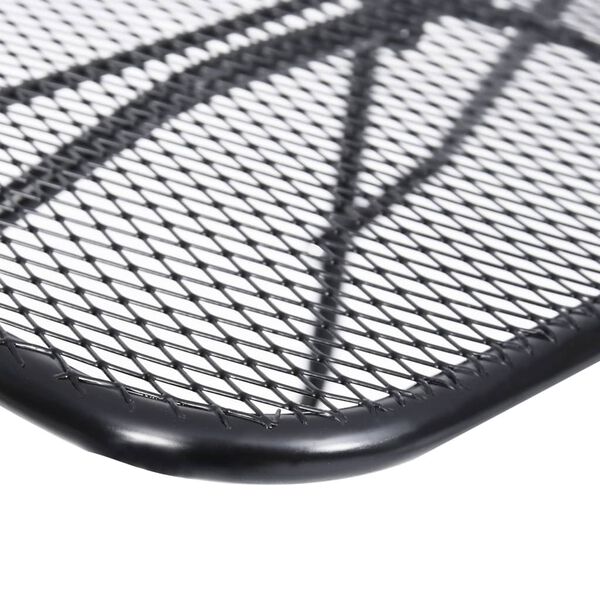 vidaXL Τραπέζι Μπαλκονιού Μαύρο 60 x 40 εκ. Ατσάλινο