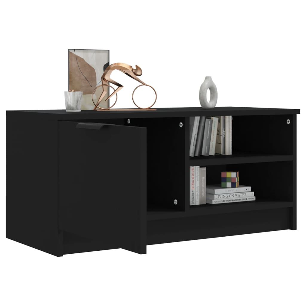 vidaXL Έπιπλο Τηλεόρασης Μαύρο 80 x 35 x 36,5 εκ. Επεξεργασμένο Ξύλο
