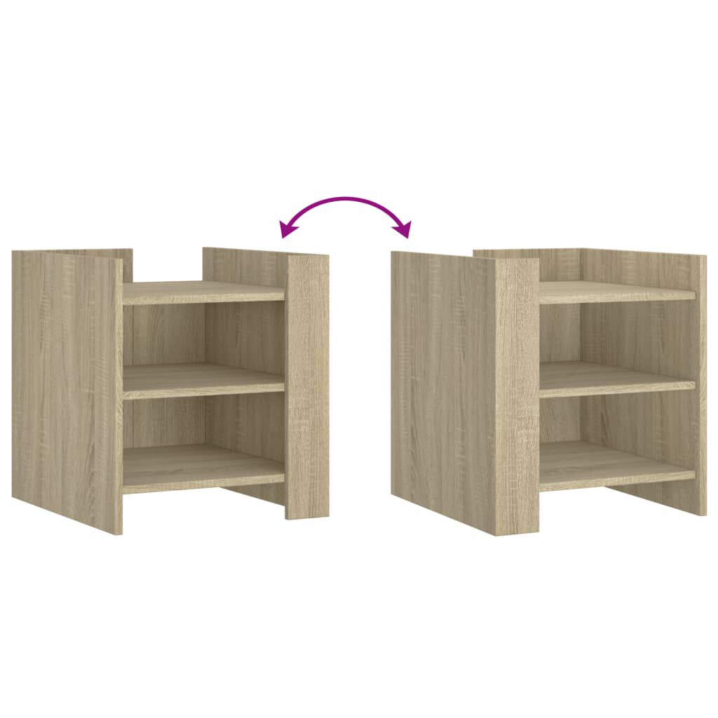 vidaXL Κομοδίνο Sonoma Δρυς 45x50x50 εκ. από Επεξεργασμένο Ξύλο