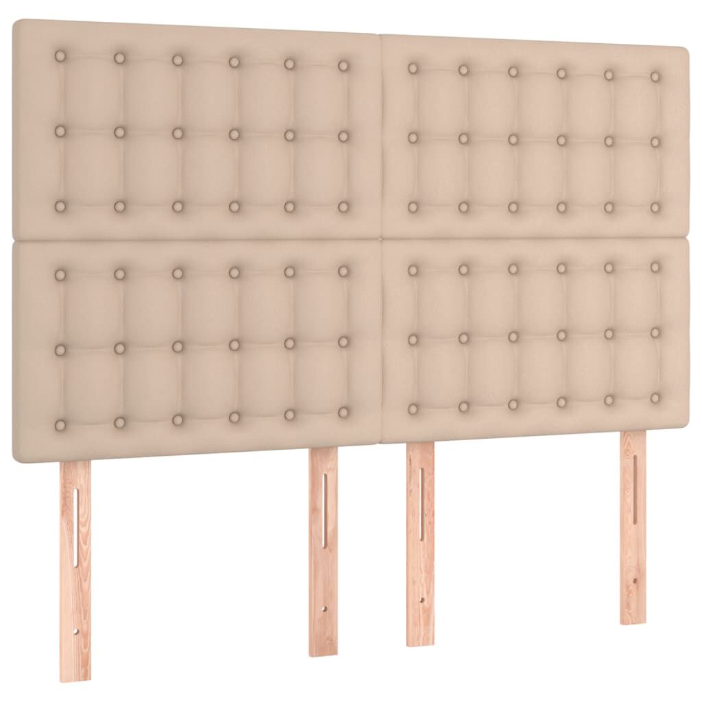 vidaXL Κρεβάτι Boxspring με Στρώμα Καπουτσίνο 140x200εκ.από Συνθ.Δέρμα
